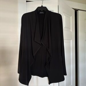 Chic Black Drape Cardigan